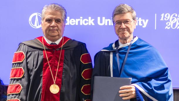 Επίτιμος Διδάκτορας του Πανεπιστημίου Frederick ο Καθηγητής Jeffrey Sachs